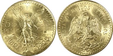1925 50 Peso KM-481  Au MS63