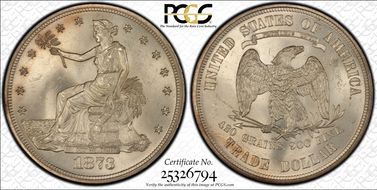 1873 T$1 Trade MS64+