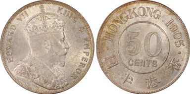 1905 50C KM-15  Ag MS64+