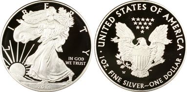 2014-W $1 Silver Eagle PR69DCAM