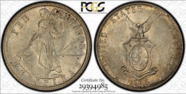 1945-D 10C Allen-9.05c Doubled Die MS64