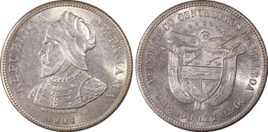 1904 25C KM-4  Ag MS61