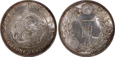 (1887) M20 1 Yen JNDA 01-10A 38.1 mm MS63