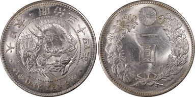 (1901) M34 1 Yen JNDA 01-10A MS63