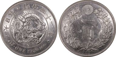 (1908) M41 1 Yen JNDA 01-10A AU58