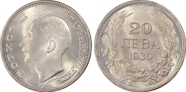 1930-BP 20 Leva KM-41  Ag MS65