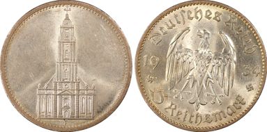 1934-F 5 Mk Potsdam without Date J-357 MS64