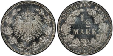 1908-E 1/2 Mk J-16 MS67