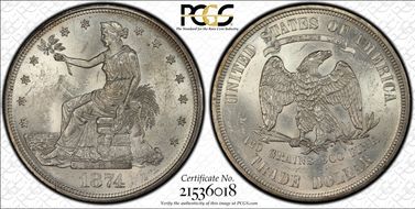 1874 T$1 MS61