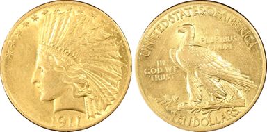 1911 $10 AU55