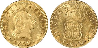 1759-S JV 1/2 Esc Charles III MS61