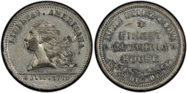 (1876) Token Pa-Ph 760 White Metal John Stilz & Son MS62
