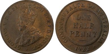 1922 1/2D MS64RB