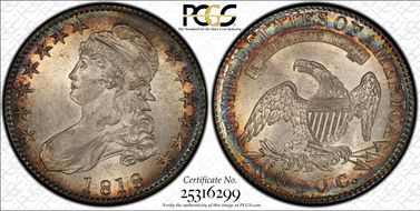1818 50C O-109 MS64