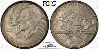 1939-D 50C Arkansas MS67