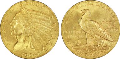 1908 $2.50 MS65+