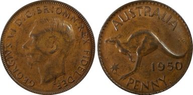 1950 Y. (p) 1D AU58BN