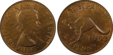 1953 A. (p) 1D MS63RB