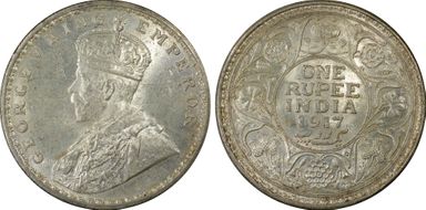 1917(C) Rupee SW-8.37 Prid-213 MS62