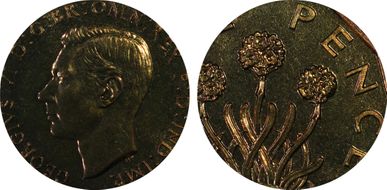 1937 3D S-4085 Silver Shield on Rose PR66
