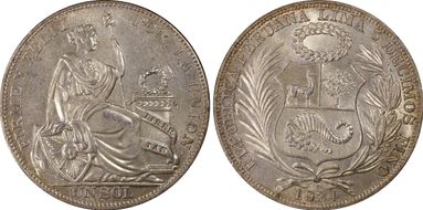 1934 Sol KM-218.2  Ag MS64