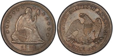 1858 25C MS64