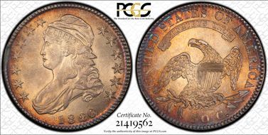 1820/19 50C O-102, Curl Base 2 AU55