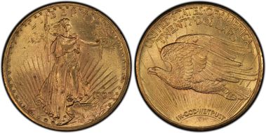 1908-S $20 MS64