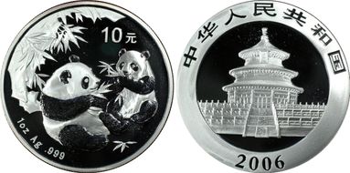 2006 10 Yn Panda Silver  PAN-417A MS70