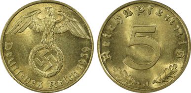 1939-J 5 Pfg J-363 MS64