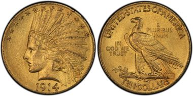 1914 $10 MS62