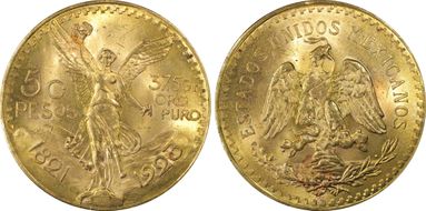 1923 50 Peso KM-481  Au MS64+