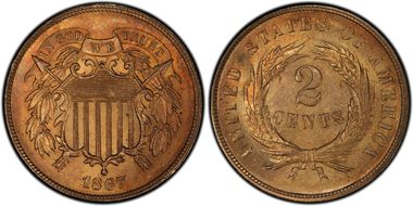 1867 2C MS66RB
