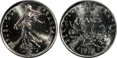 1972 5 Fr Gad-771 MS67