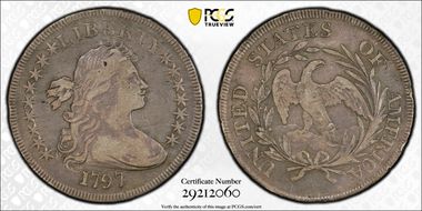 1797 $1 9x7 Stars, Large Letters VF20