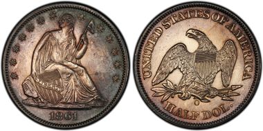 1861-O 50C CSA Obverse AU58