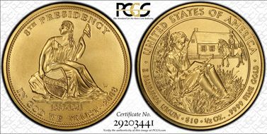 2008-W $10 Van Buren's Liberty MS70