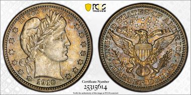 1910-D 25C MS65