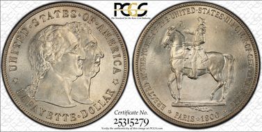 1900 $1 Lafayette MS64