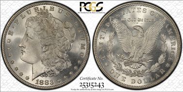 1883 $1 MS66+