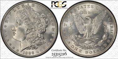 1888 $1 MS66+