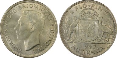 1947(m) Florin KM-40a  Ag MS64