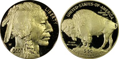 2007-W $50 American Buffalo .9999 Fine Gold PR69DCAM