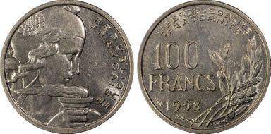 1958-B 100 Fr Gad-897 F-450 MS64