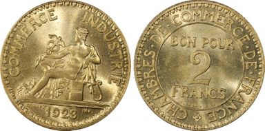 1923 2 Fr Gad-533 F-267 MS66