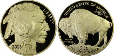 2008-W $50 American Buffalo .9999 Fine Gold PR69DCAM