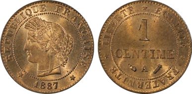 1887-A 1C Gad-88 F-104 MS66RD