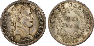 1813-A 1/2 Fr Gad-399 MS64