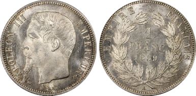 1859-A 1 Fr Gad-460 MS65