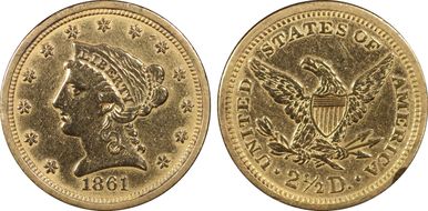 1861 $2.50 New Reverse N1